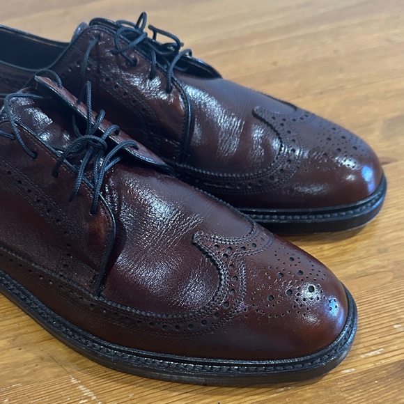 Sears Dark Brown Leather Men's Oxford Shoes - Picture 5 of 12